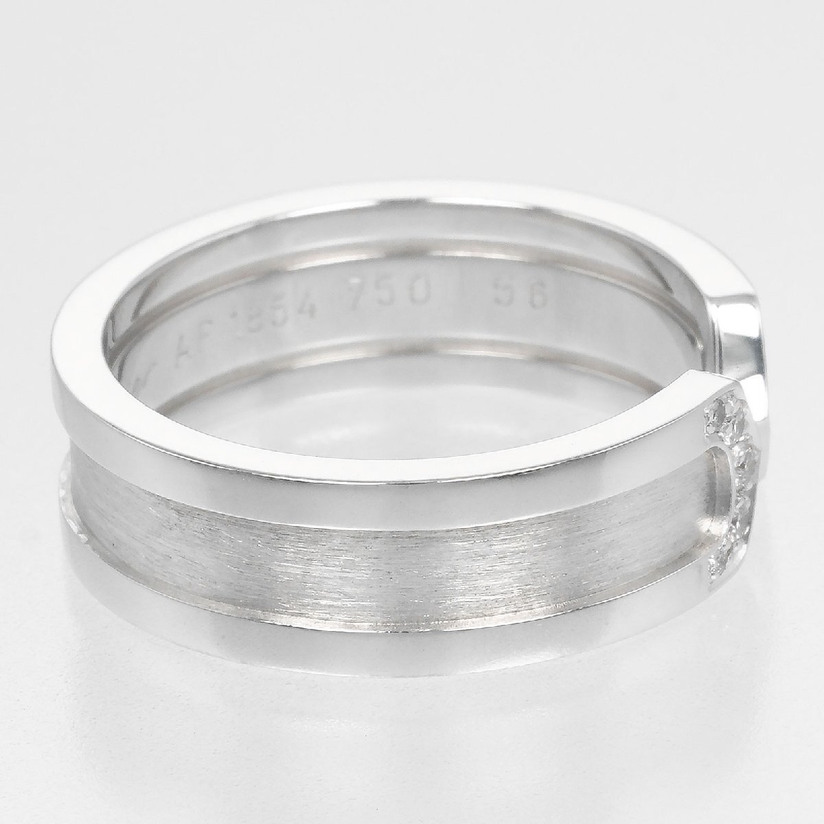カルティエ CARTIER 2C 16號(hào) リング 指輪 K18WG ホワイトゴールド ダイヤモンド 約8.5g【I140525010】中古