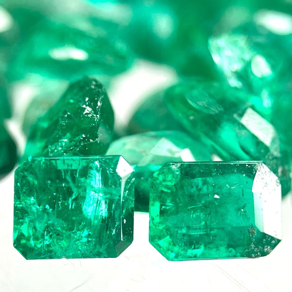 1円?!!小粒!!〔天然エメラルドおまとめ20.0ct〕m 約4.0g ルース 裸石 寶石 ジュエリー jewelry emerald ベリル w3ま54