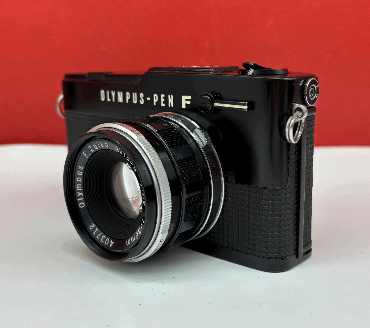 #21 OLYMPUS OLYMPUS-PEN F PEN-FT ブラック フィルムカメラ 一眼レフカメラ ボディ F.Zuiko Auto-S F1.8 38mm レンズ 現(xiàn)狀品 オリンパス