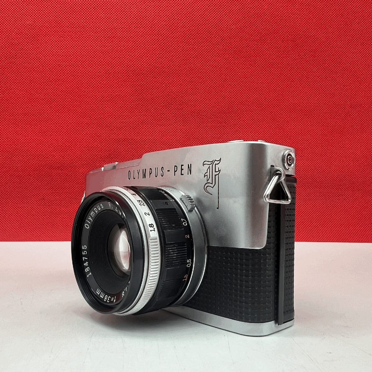 ?18 OLYMPUS OLYMPUS-PEN PEN-F 一眼レフカメラ フィルムカメラ ボディ F.Zuiko Auto-S F1.8 38mm レンズ 動(dòng)作確認(rèn)済 オリンパス