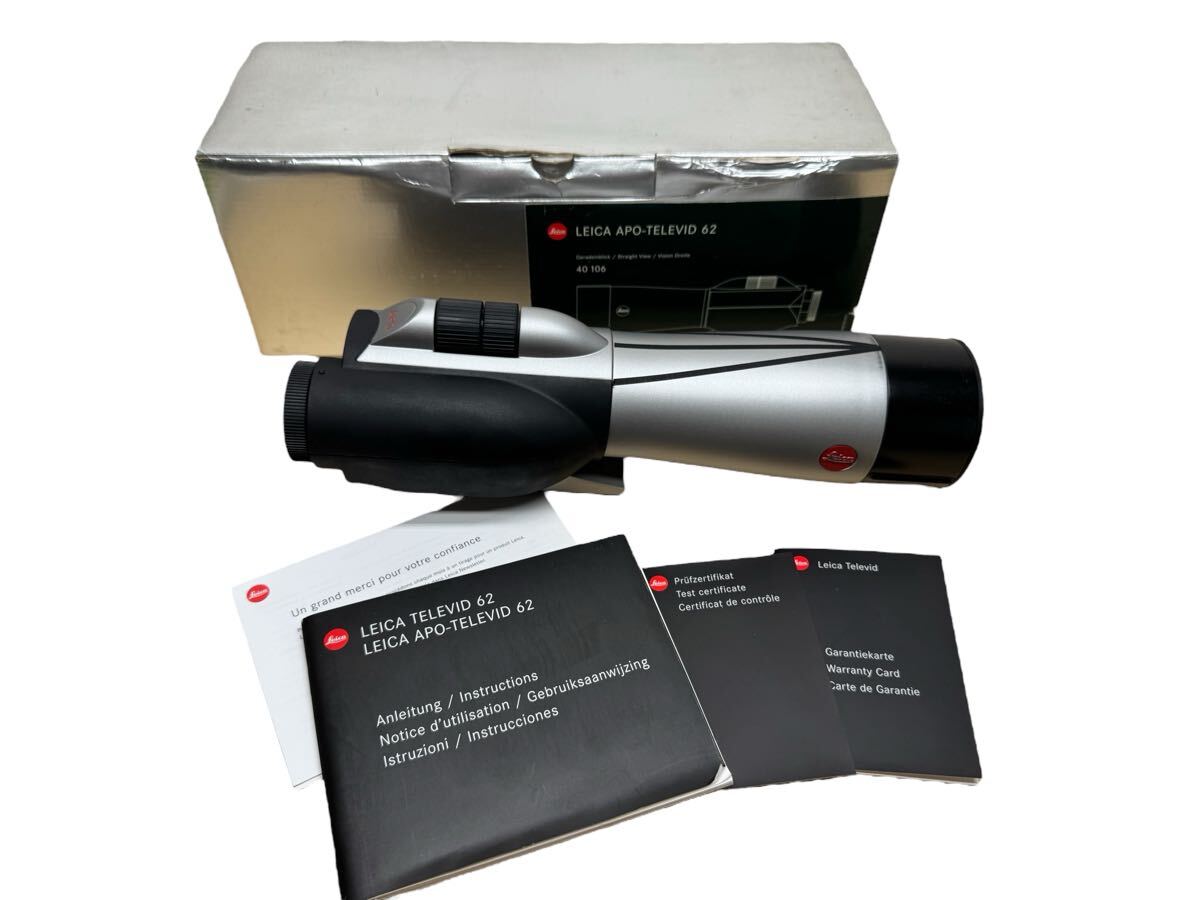 d372★美品★ Leica ライカ TELEVID APO-TELEVID 62 フィールドスコープ 望遠鏡 単眼鏡　箱/取説付き★送80