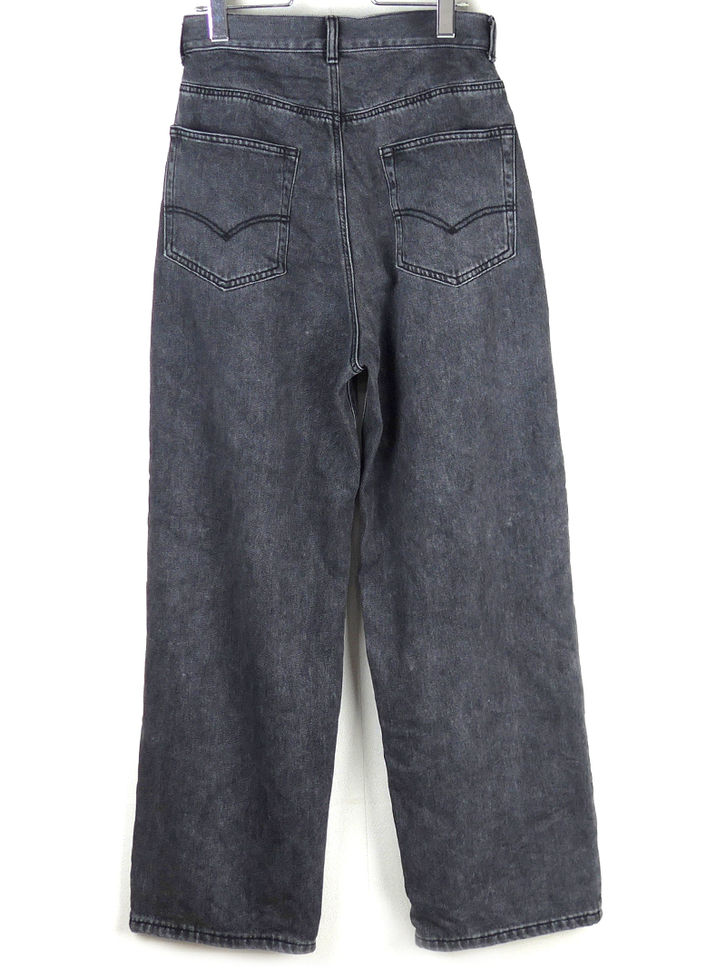 MACHATT マチャット 25SS完売 ウエストタックデニム（ブラック）36 S yori Gypsohila プレミアム デニムパンツ ヴィンテージ加工