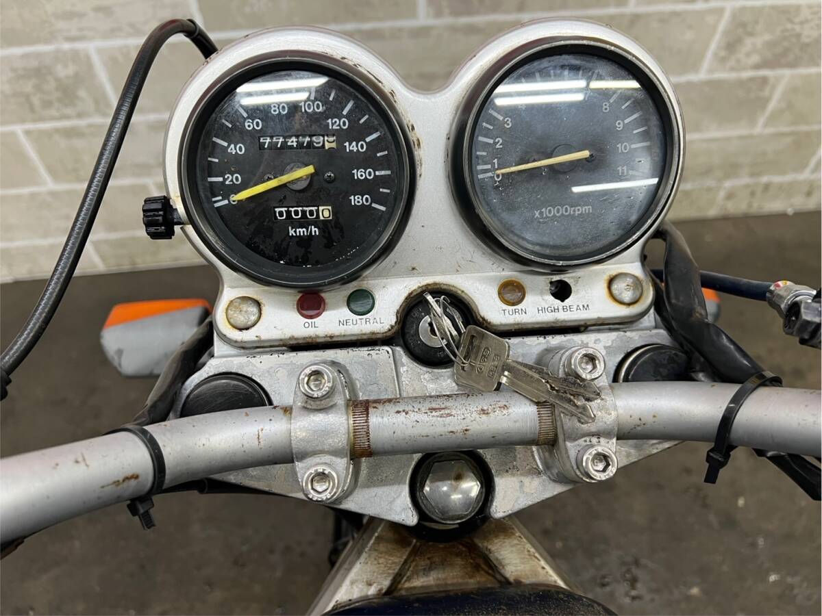 SUZUKI　スズキ　GS400E　GK54A　書類有り　エンジン始動(dòng)動(dòng)畫有　売り切り 未整備 現(xiàn)狀車 バンガレ