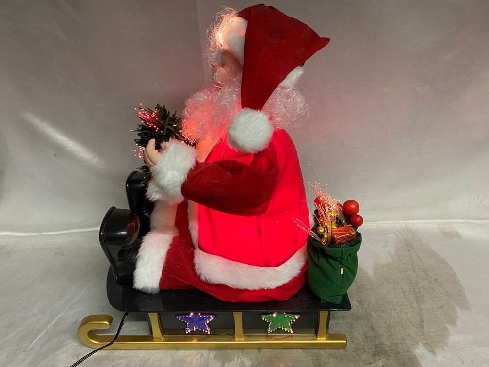 FIBRE OPTIC SANTA CLAUS サンタクロース 光る 動く おもちゃ 簡易動作確認(rèn)済み