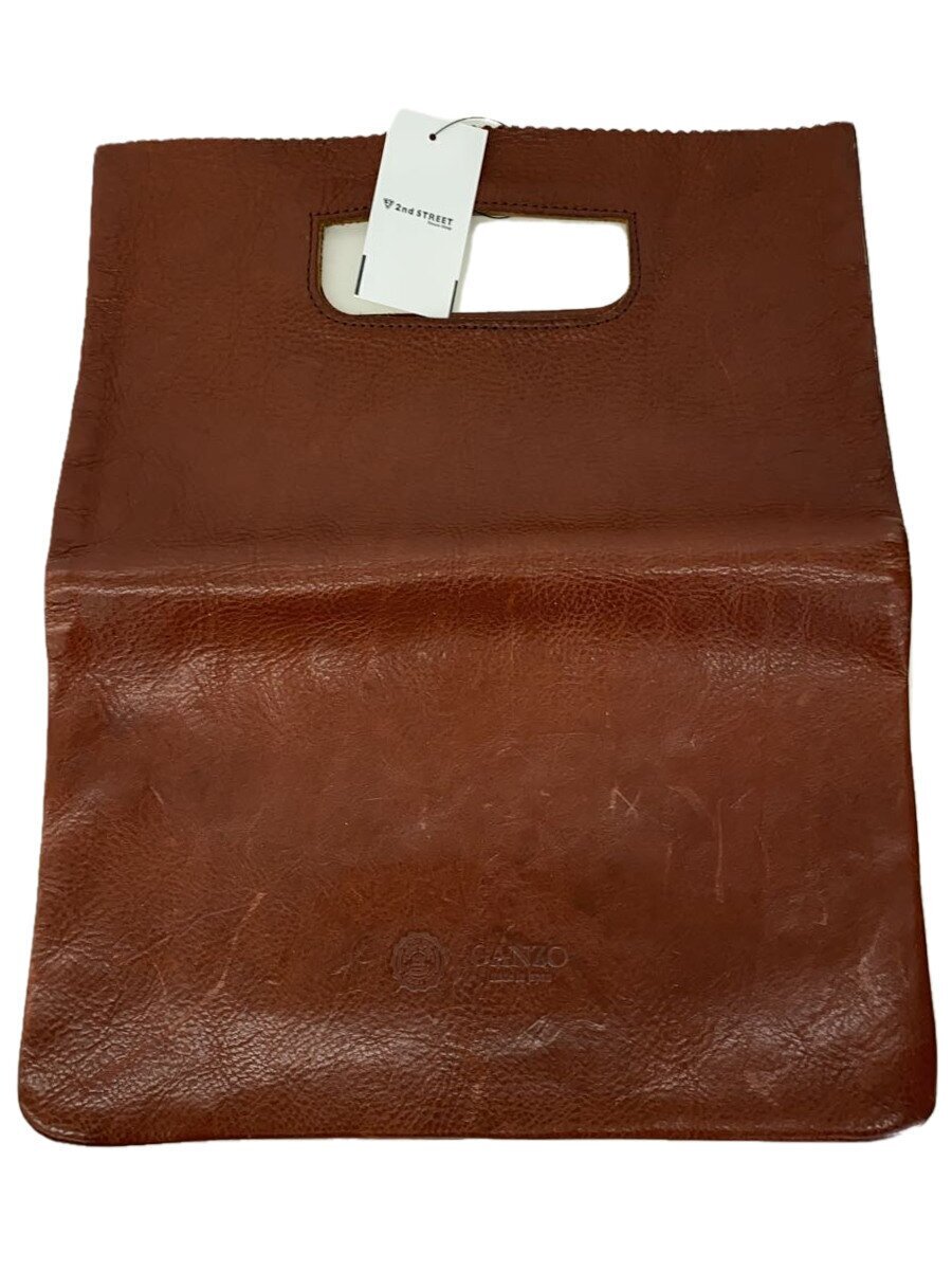 GANZO* клатч / ручная сумочка /2way/ кожа /BRW/ одноцветный / царапина есть GANZO* клатч / ручная сумочка /2way/ кожа /BRW/ одноцветный / царапина есть