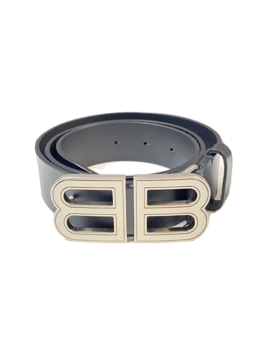 BALENCIAGA◆BB LOGO BELT/ベルト/レザー/BLK/674171?1000?P?568024?85