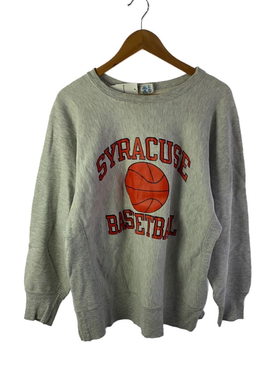 Champion◆80s/トリコタグ/リバースウィーブ/SYRACUSE BASKETBALL/スウェット/XL/コットン/GRY