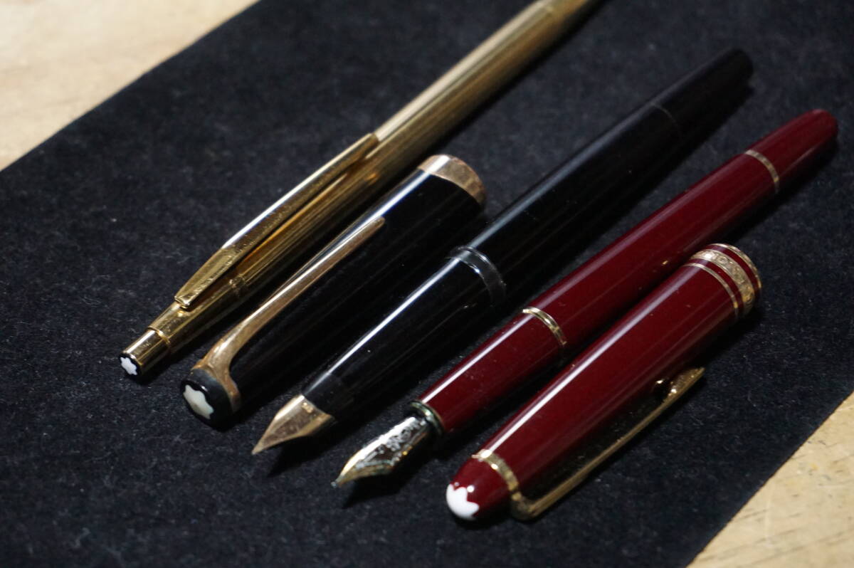 【爆売りセール開催中！】 美品有り”MONTBLANC.マイスター万年筆・ボールペン”3本組 筆記具
