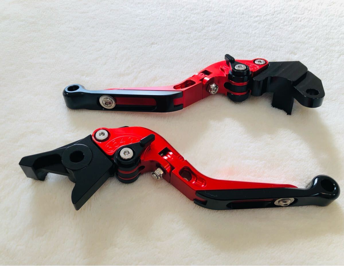 GSX250R GSR250 可倒式ブレーキレバーセット ブラック/レッド
