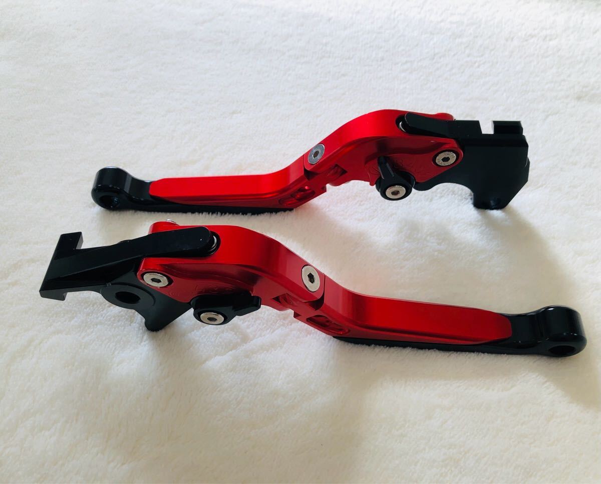 GSX250R GSR250 可倒式ブレーキレバーセット ブラック/レッド