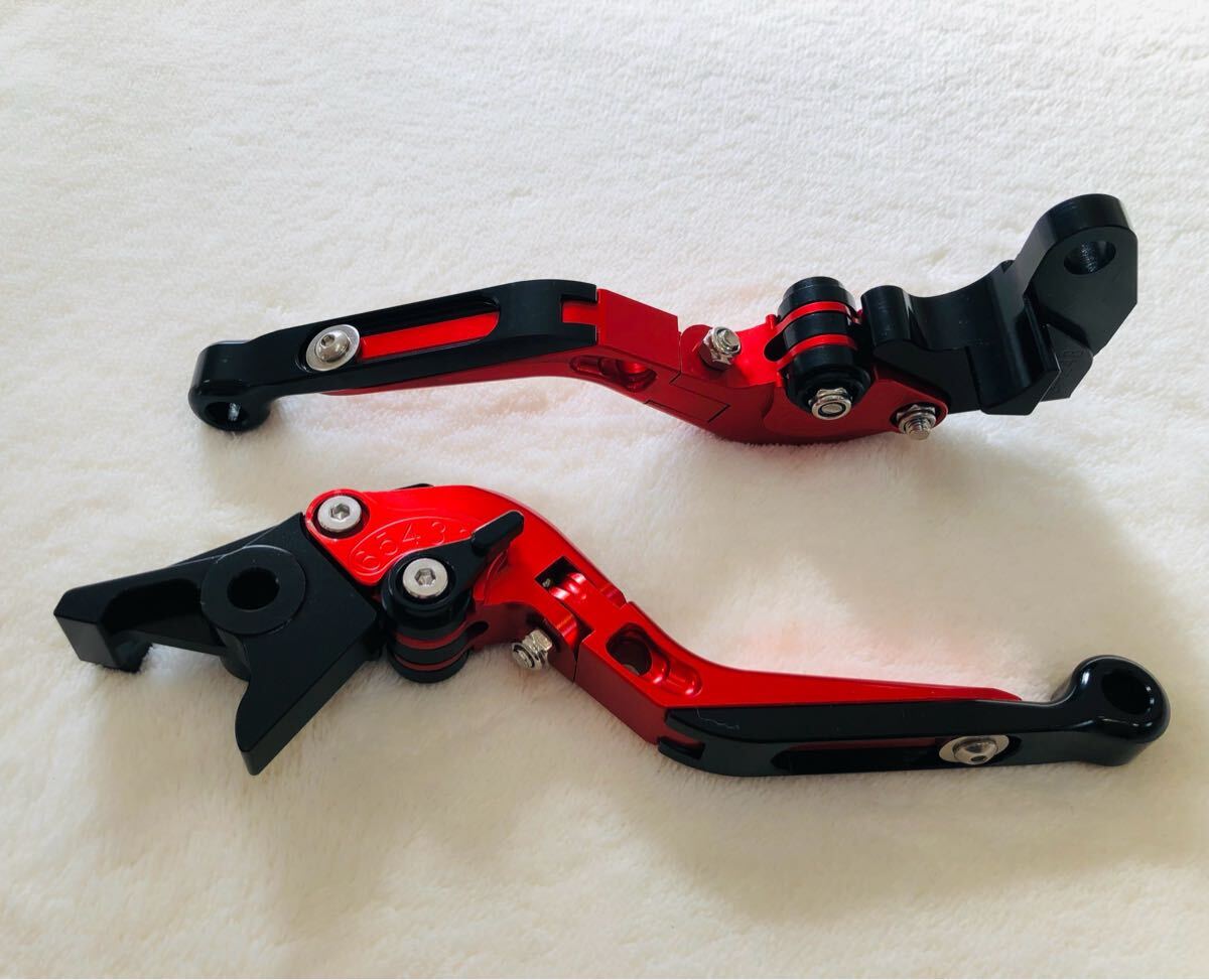 GSX250R GSR250 可倒式ブレーキレバーセット ブラック/レッド
