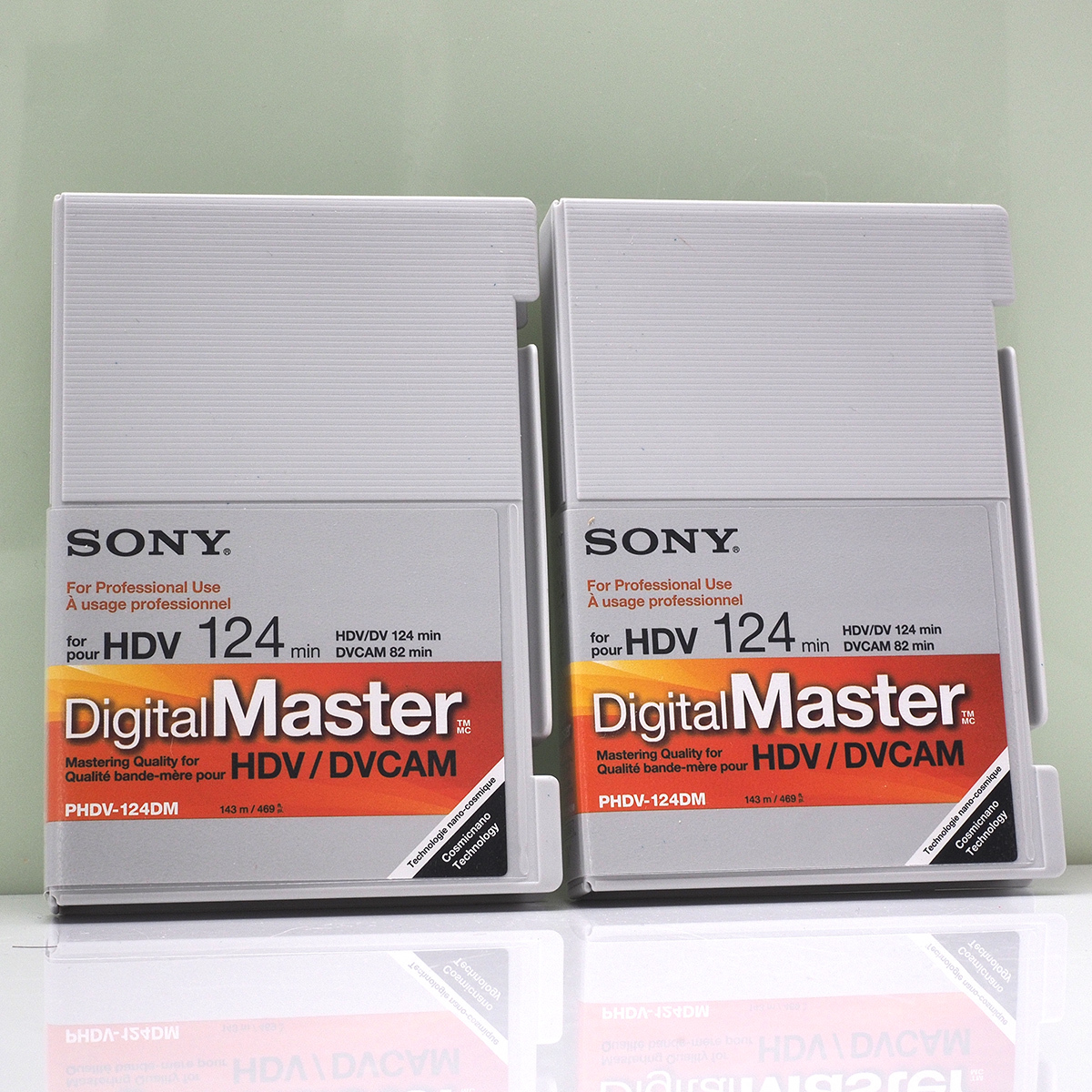 2本 SONY PHDV-124DM DigitalMaster スタンダードサイズカセット HDV テープ HDV / DV 124分 DVCAM 82分 業(yè)務(wù)用テープ 未使用品