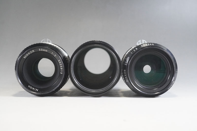1円~【E145】Nikon／ニコン FM レンズ3點 ／NIKKOR 50mm 1:2 ／NIKKOR 28mm 1:2.8 ／NIKKOR 200m 1:4 ■SPEEDLIGHT SB-22