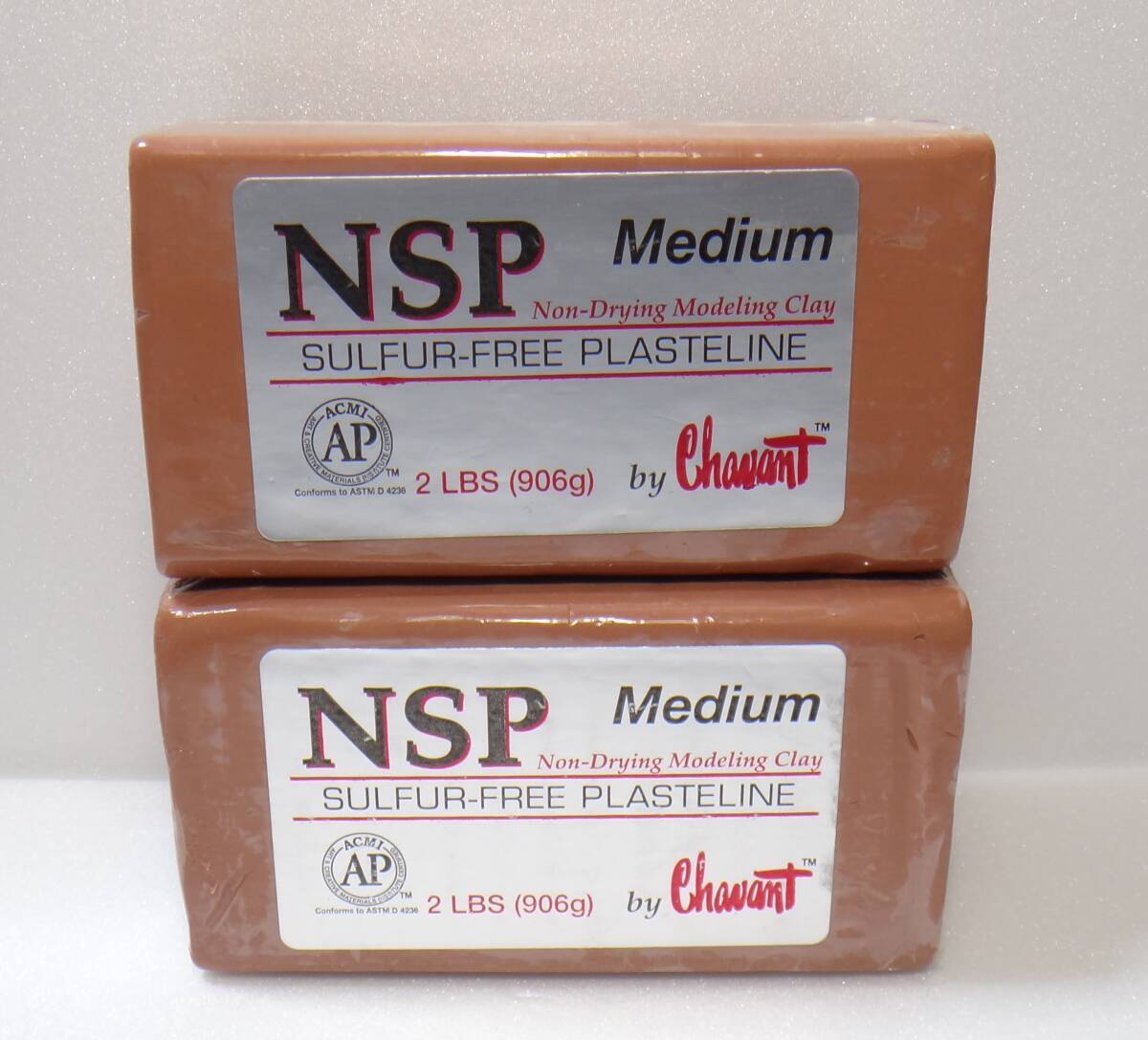 新品、未開封　送料無料　2個セット　NSP chavant 2LBS medium ミディアム　粘土　シャバン　現状販売