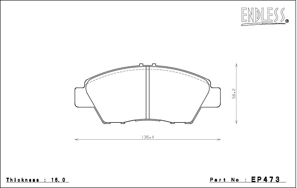 ENDLESS エンドレス ブレーキパッド MX72 フロント用 フィット GE8 H22.10～H25.9 1500001～ 4輪ディスク EP473