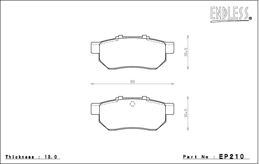 ENDLESS エンドレス ブレーキパッド CC32 リア用 フィット GE8 H22.10～H25.9 1500001～ 4輪ディスク EP210