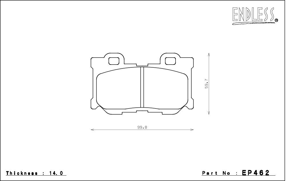 ENDLESS エンドレス ブレーキパッド CC35 type-E (N84M) リア用 フェアレディZ RZ34 R5.8～ ニスモ EP462