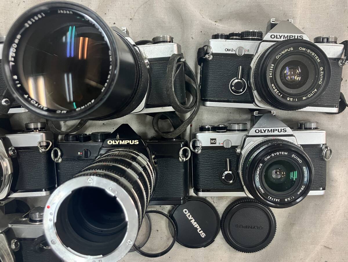 【7個(gè)】 オリンパス Olympus OM-1 OM-2 OM-System 50mm F1.8 等 フィルムカメラ ボディレンズセット シリーズ まとめ ジャンク D37