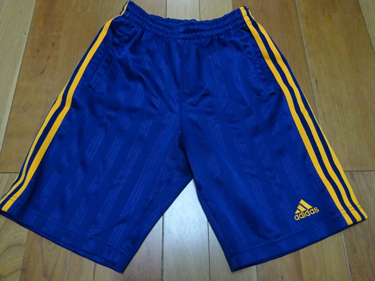 ■こ-175 ■adidas　ジャージ下ハーフパンツ　キッズ　サイズ140