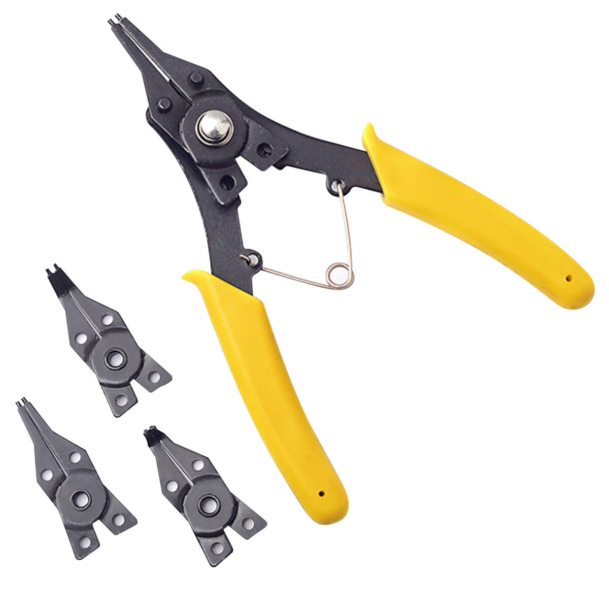 多機(jī)能4in1カー外部および內(nèi)部軸用ーラー 直接ポイント固定クリップリムーラーツール4つのヘッドリングプライヤー 1セット;J583;