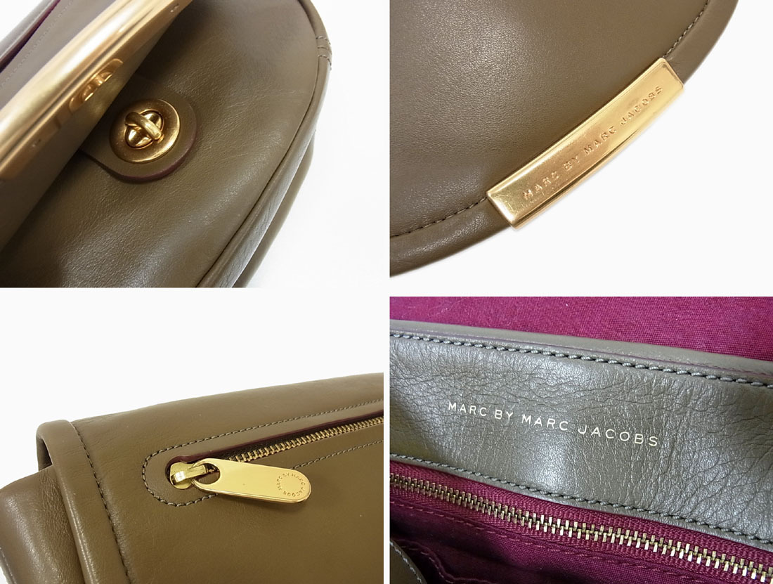◇MARC by MARC JACOBS レザーショルダーバッグ ターンロック開閉式 マークバイマークジェイコブス M0004365 027 斜めがけバッグ