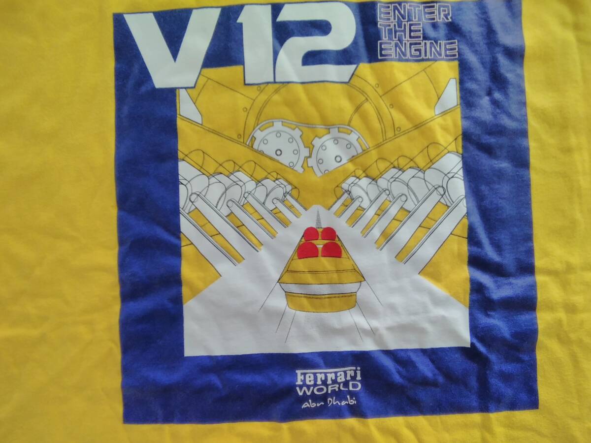 未使用 アブダビ フェラーリワールド V12 Ｔシャツ サイズＭ