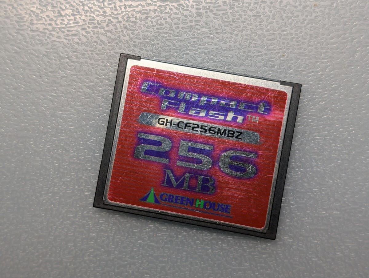 GREEN HOUSE CompactFlash 256MB GH-CF256MB CFカード ケース付き グリーンハウス コンパクトフラッシュ メモリーカード 動(dòng)作確認(rèn)済み