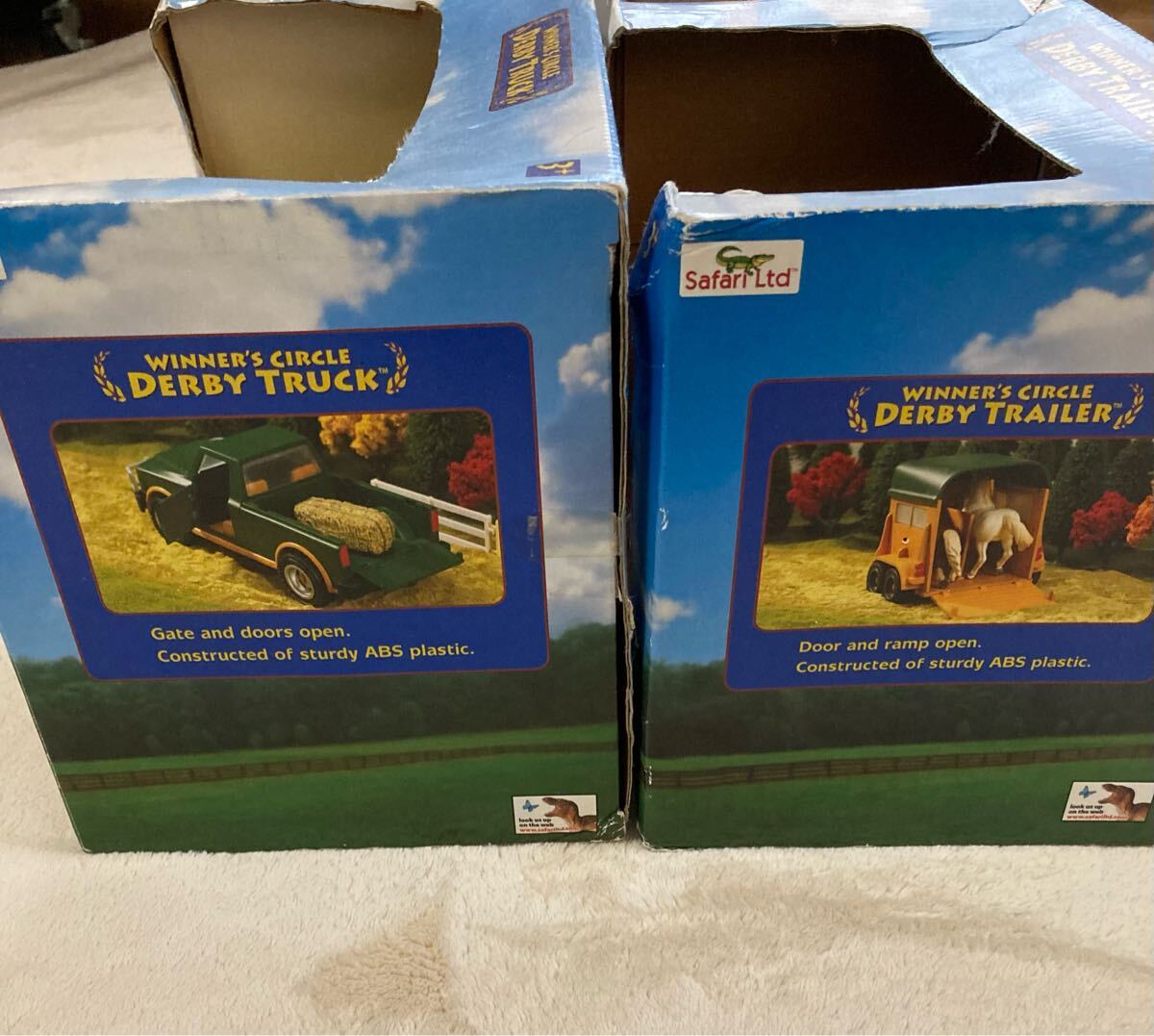 ビンテージ Safariサファリ ①DERBY TRUCK RV車運転手付 &②DERBY TRAILER 馬運送車 セット 廃盤レア WINNER'S CIRCLE Schleich シュライヒ_画像8