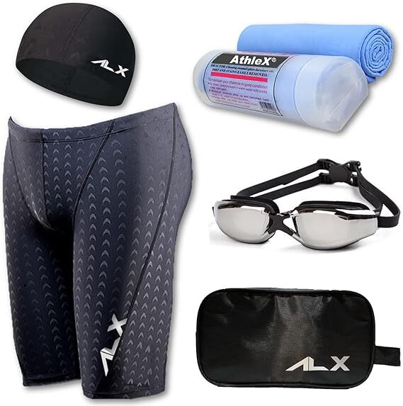 [ новый товар ] AthleX мужской плавание защитные очки подводный очки купальная шапочка seim полотенце замша 5 позиций комплект размер : S