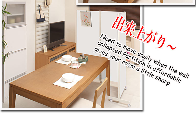 送料無料（一部地域を除く）0055njwhキャスター付きパーテーション2連Ｈ180 ホワイト色 オフィス 間仕切り パーティション