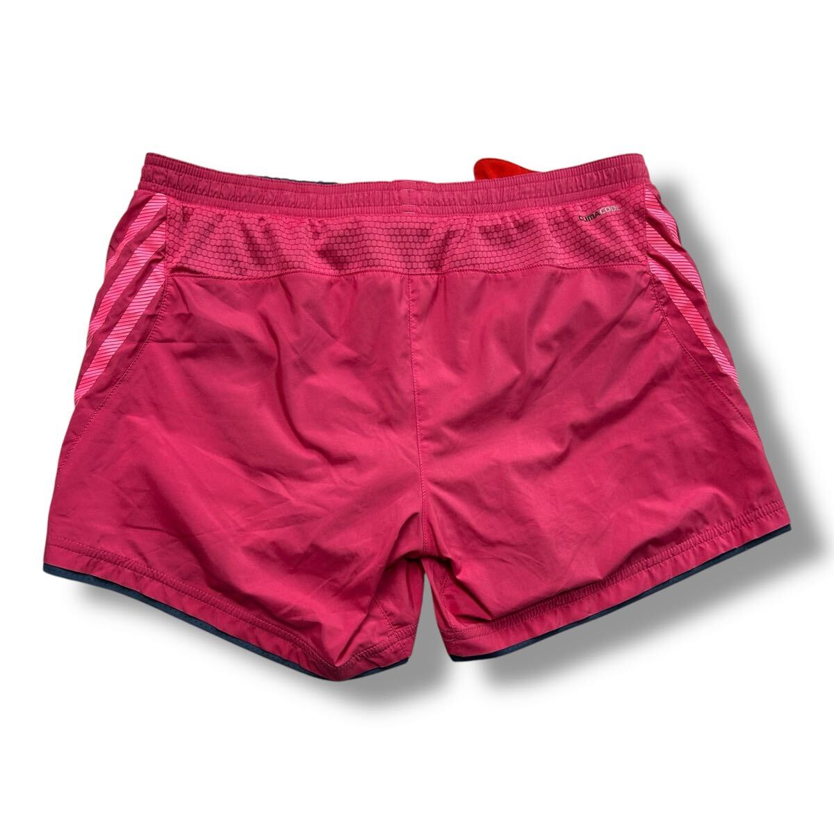 (MS0506) adidas アディダス　ショーツ　ハーフパンツ　トレーニングウェア　ランニングウェア　スポーツウェア ピンク M クリーニング済み