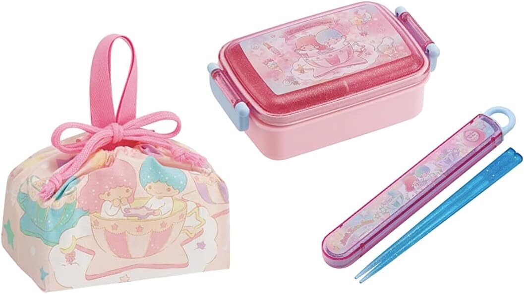  новый товар нераспечатанный *Skater. коробка для завтрака 3 позиций комплект * Little Twin Stars ki Kirara | Sanrio 450ml ланч box . палочки для еды сумка для бэнто ребенок Kids девочка сделано в Японии 