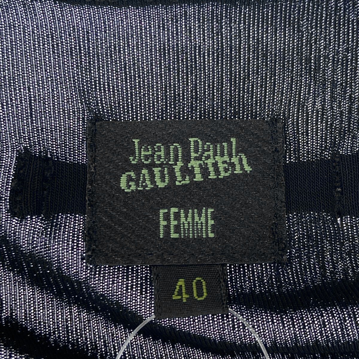 JEAN PAUL GAULTIER FEMME ジャンポールゴルチェ ファム レーヨンジャージーカーディガン ブラック 40 ITEMSD5B111C