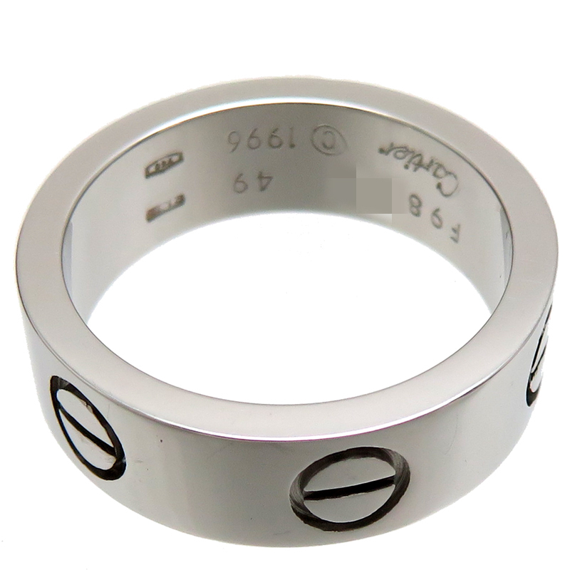 ［飯能本店］CARTIER カルティエ #49 ラブ B4084700 リング?指輪 750ホワイトゴールド 8.5號(hào) レディース DH82546
