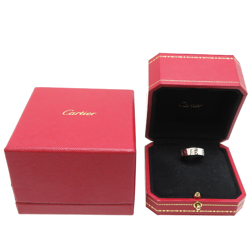 ［飯能本店］CARTIER カルティエ #49 ラブ B4084700 リング?指輪 750ホワイトゴールド 8.5號(hào) レディース DH82546