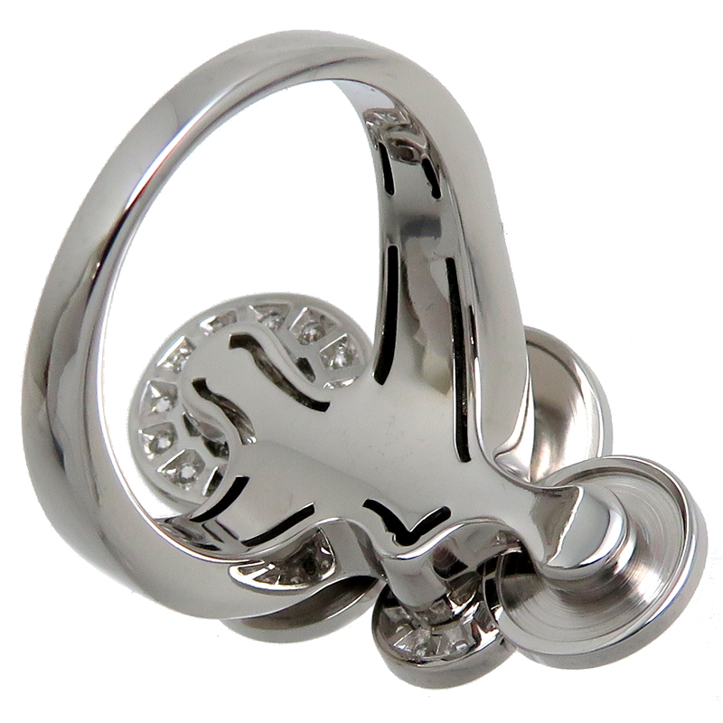 ［銀座店］BVLGARI ブルガリ チクラディ リング?指輪 750ホワイトゴールド 9號(hào) レディース DH80526