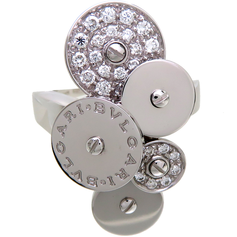 ［銀座店］BVLGARI ブルガリ チクラディ リング?指輪 750ホワイトゴールド 9號(hào) レディース DH80526