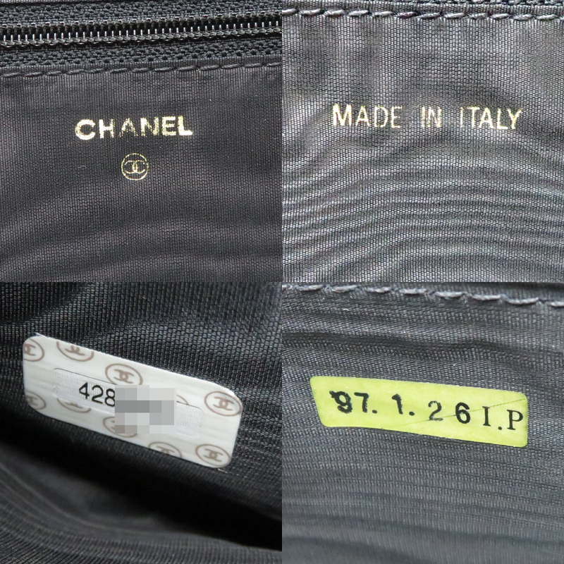 ［飯能本店］CHANEL シャネル ココマーク PC ケース クラッチバッグ キャビアスキン ブラック系 レディース?メンズ DH87435