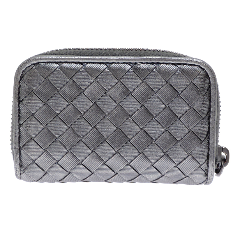［銀座店］BOTTEGA VENETA ボッテガヴェネタ イントレチャート コインケース レザー メタリック ( シルバー系 ) DH86786