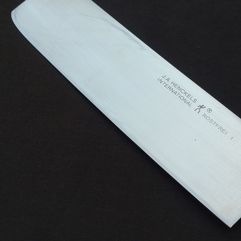 菜切包丁 J.A.HENCKELS INTERNATIONAL ROSTFREI 刃長(zhǎng)約165㎜ 両刃 洋包丁 三本鋲 ヘンケルス 庖丁 Kitchen Knife Nakiri knife 【6026】