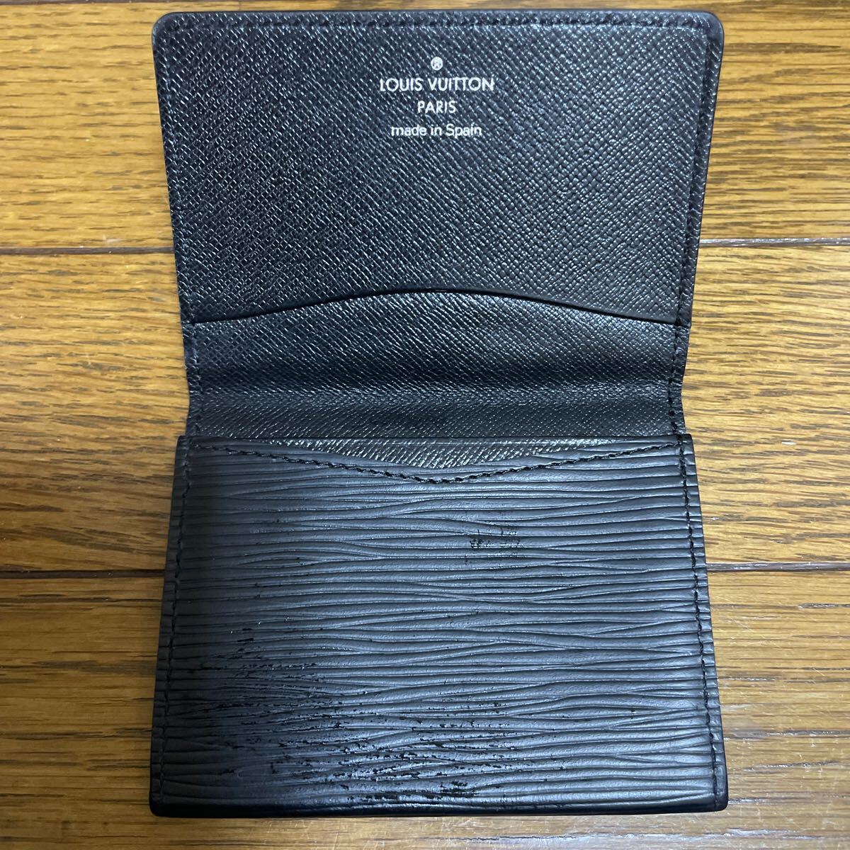 LOUIS VUITTON エピレザー 名刺入れ ブラック ルイヴィトン LOUIS VUITTON 名刺入れ カードケース ブラック