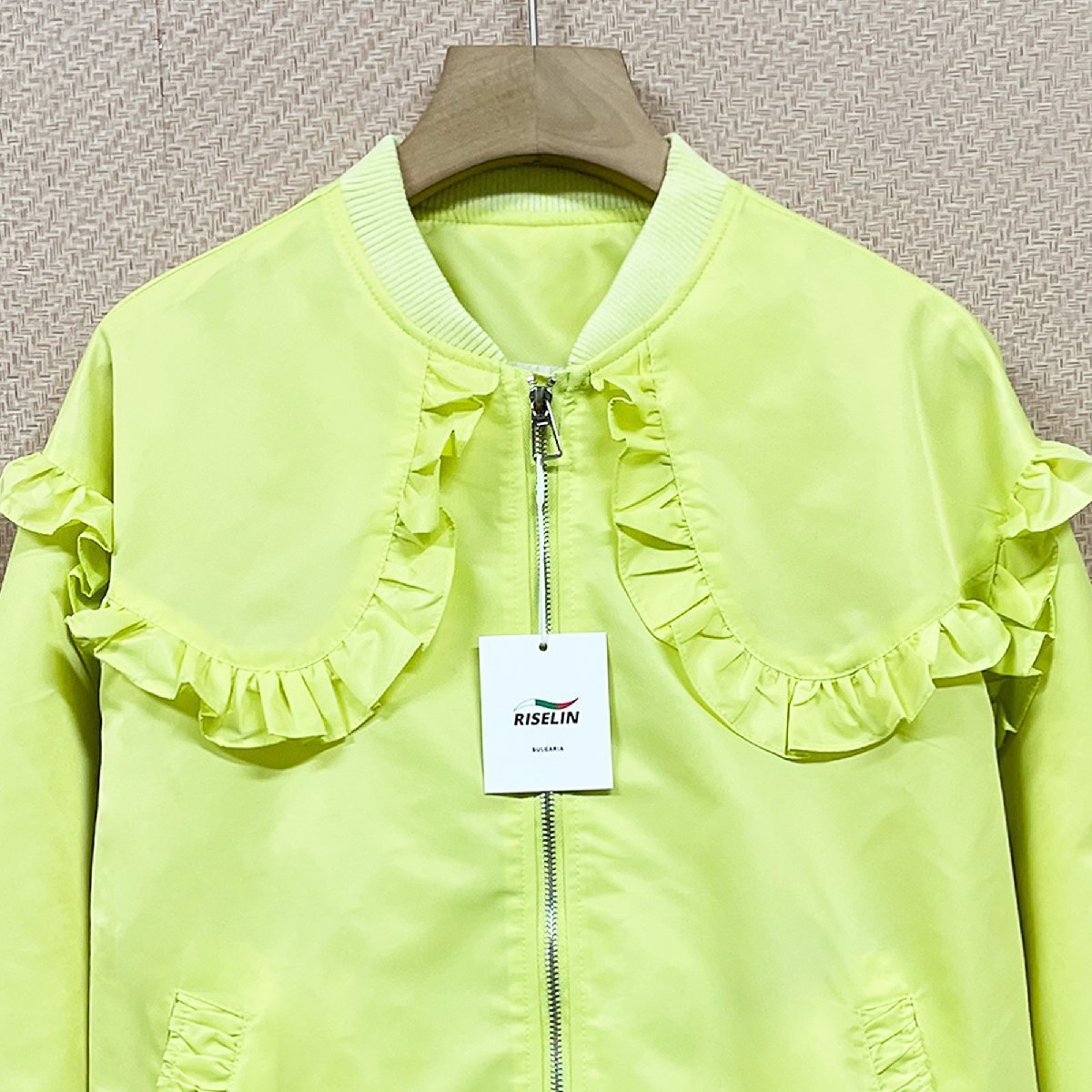 個(gè)性ヨーロッパ制※定価6萬(wàn)◆ブルガリア発※RISELIN ジャケット 通気 快適 滑らか 撥水 無(wú)地 艶 洗練 ブルゾン アウター 日常 春 L/48