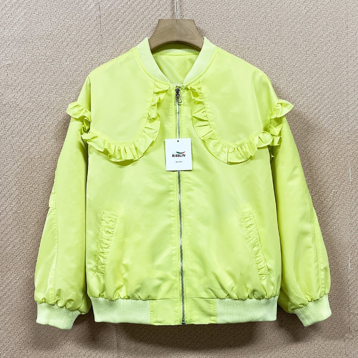 個(gè)性ヨーロッパ制※定価6萬(wàn)◆ブルガリア発※RISELIN ジャケット 通気 快適 滑らか 撥水 無(wú)地 艶 洗練 ブルゾン アウター 日常 春 L/48