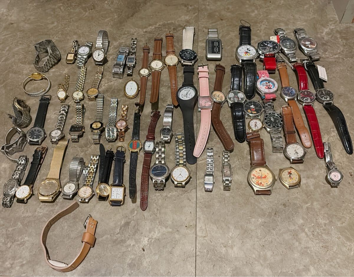 ジャンク クォーツ レディース 腕時計 キャラクター等　58點まとめ売り