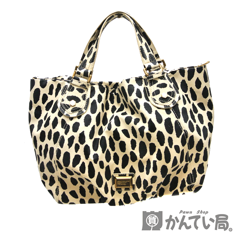22270 MARC BY MARC JACOBS【マークバイマークジェイコブス】2WAYバッグ トート ブラック ホワイト系 ショルダーバッグ レディース