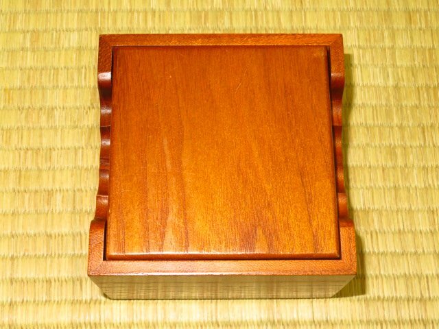▲無銘/本桑銀杏面取駒箱▲紙箱付（将棋）