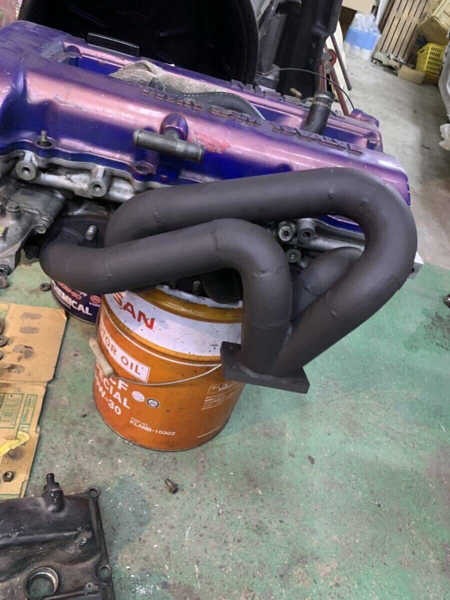  плохой звук. .. выпускной коллектор стальной sr20det старый mani звук bell n-i Silvia 180sx выпускной коллектор steel выпускной коллектор 