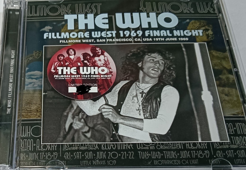 ザ・フー 1969年 Live At Fillmore West USA Final Night The