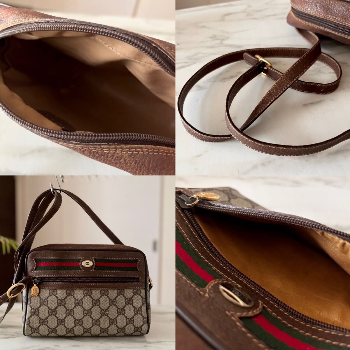 正規品 GUCCI グッチ シェリー レザーショルダーバッグ
