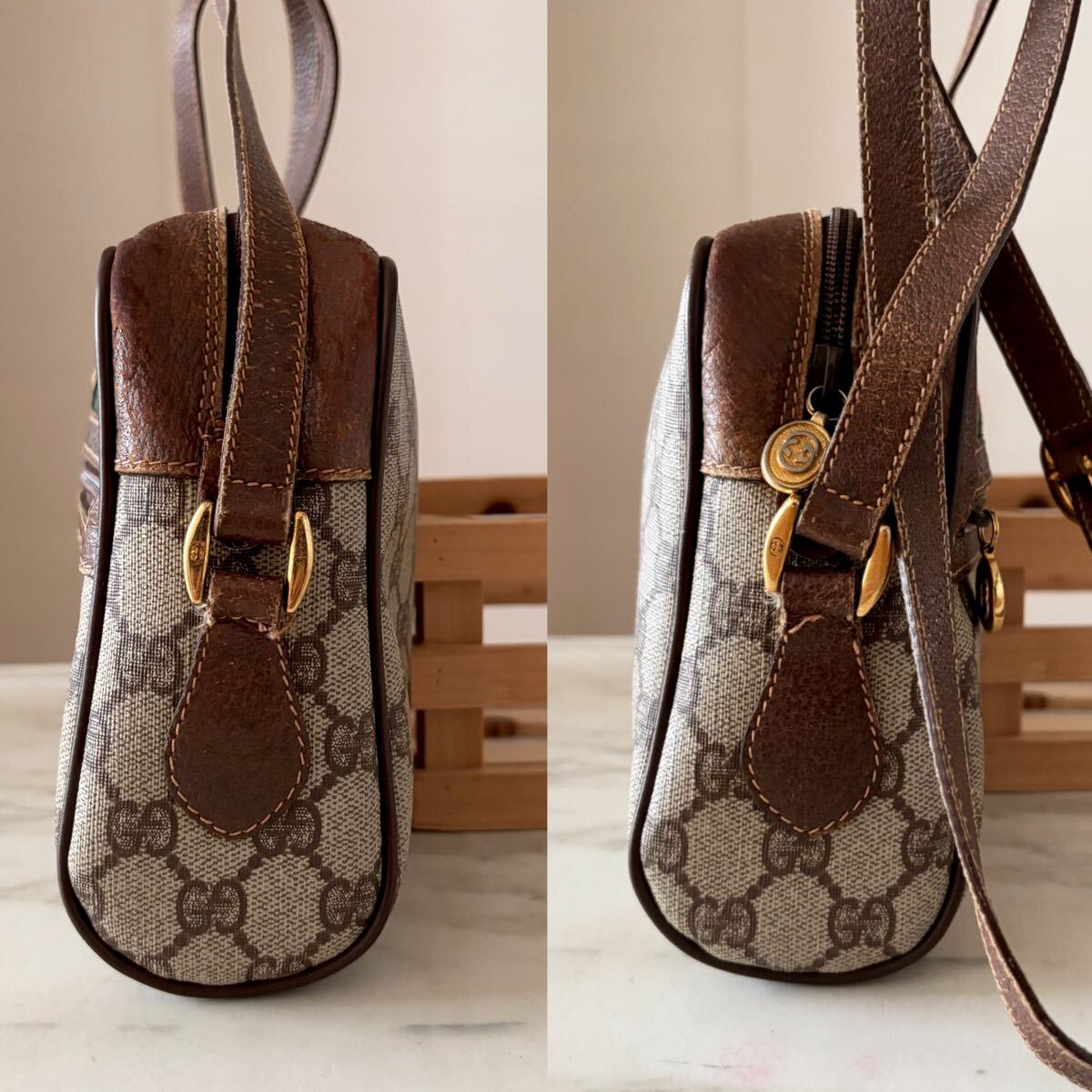 楽天市場】GUCCI グッチオーバルインターロッキングGレザー